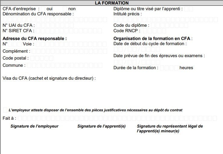 Contrat d’apprentissage le Cerfa en vigueur en 2024 LégiSocial